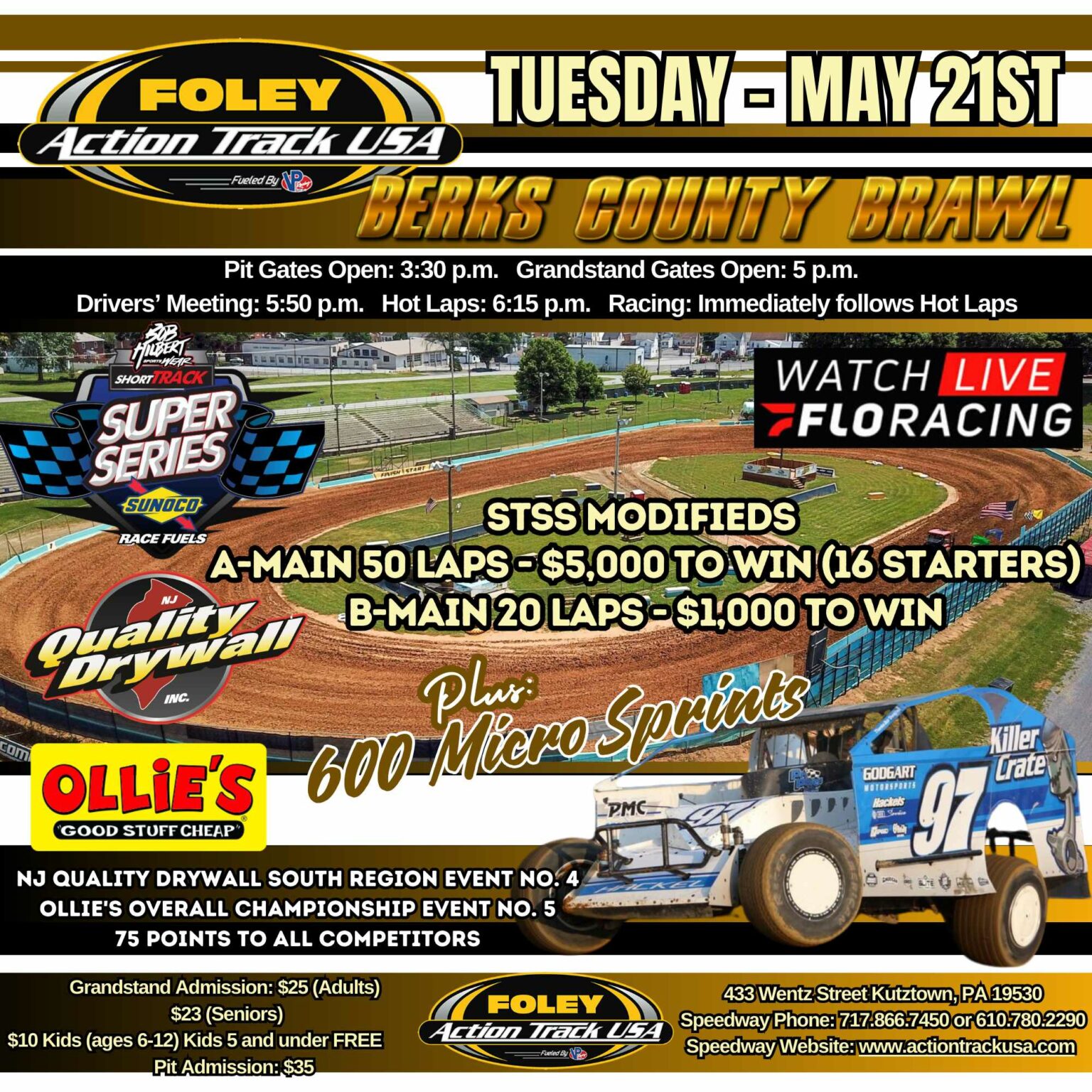 STSS MODIFIEDS RETURN TO FOLEY CAT ACTION TRACK MAY 21 | Action Track USA